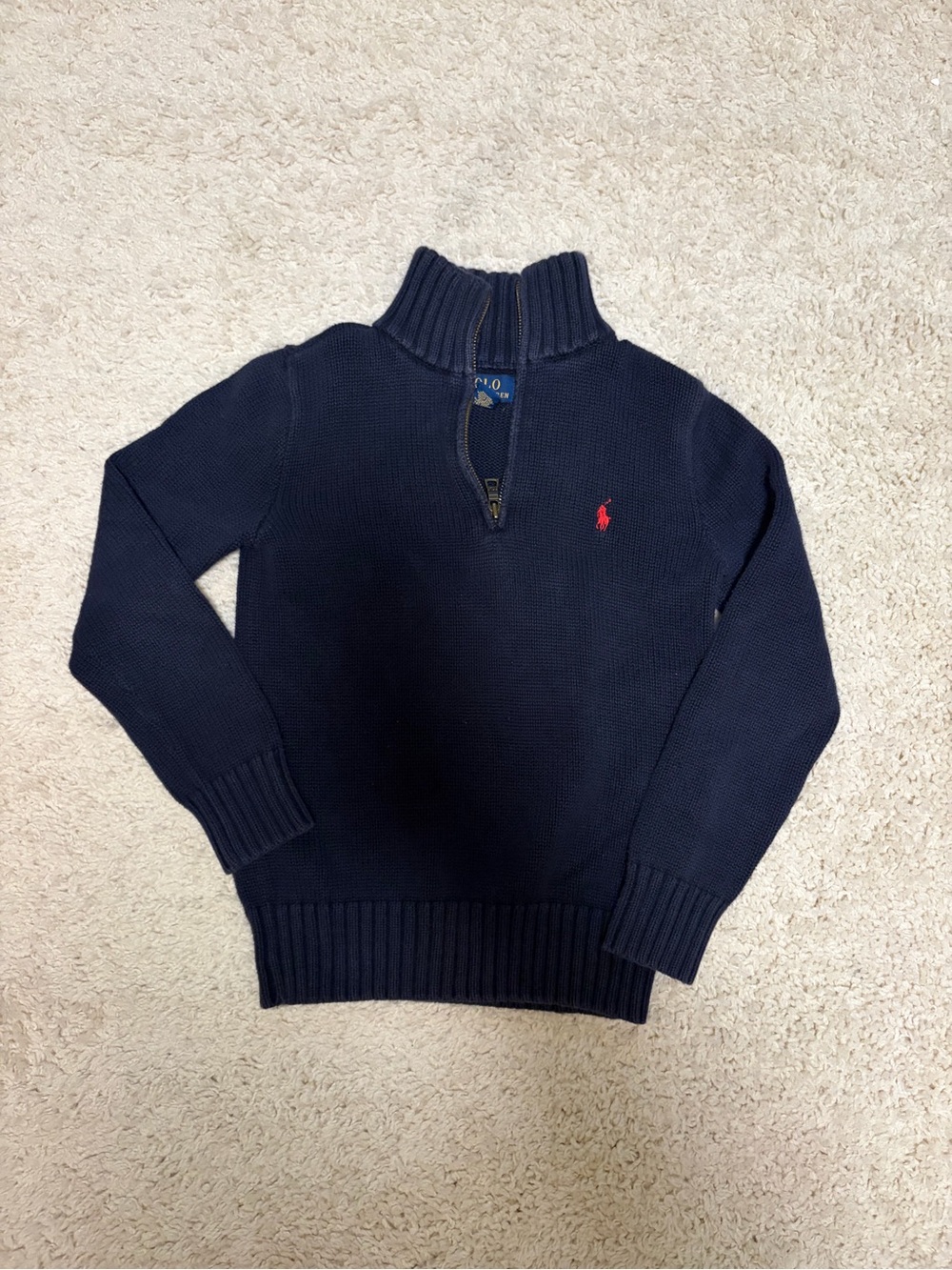 RL Polo 1/4 Zip size 8 (fits like 6/7)